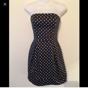 French connection black strapless dress sz 8